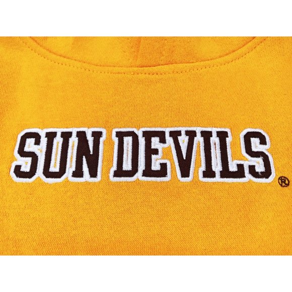 Arizona State Sun Devils 12M Hoodie Sweatshirt Embroidered New NCAA Gold Maroon - Picture 3 of 7